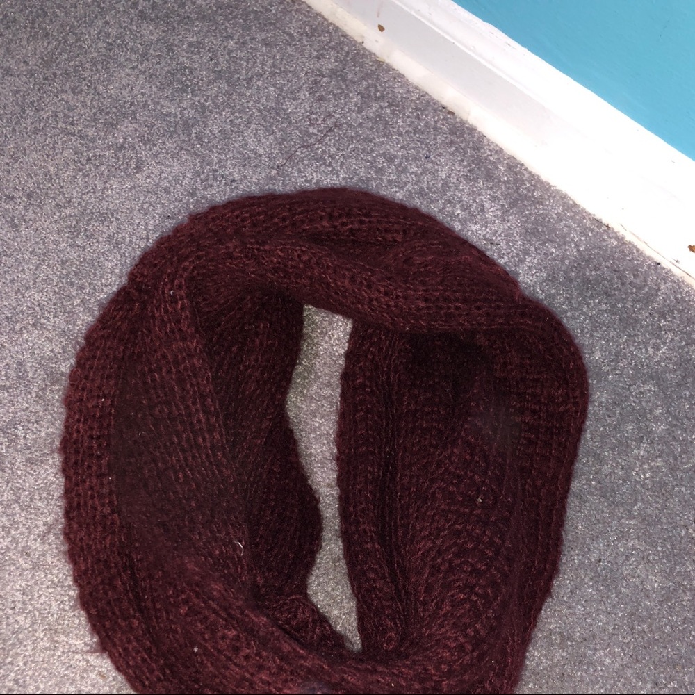 Burgundy infinity scarf